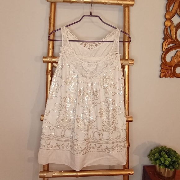 Macrame Sequin Boho Top - Picture 12 of 15